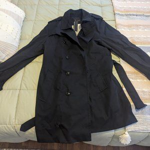 Men's Large Banana Republic Black Trench Coat